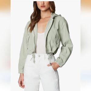 NWT Blank Nyc Twill Hooded Shirt Jacket Size Xs  Oversized Perfect For Fall